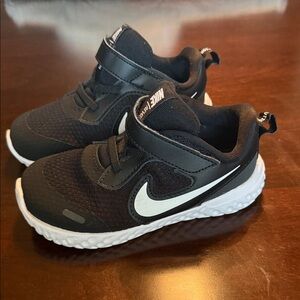 Nike Kids Black and White Athletic Sneakers